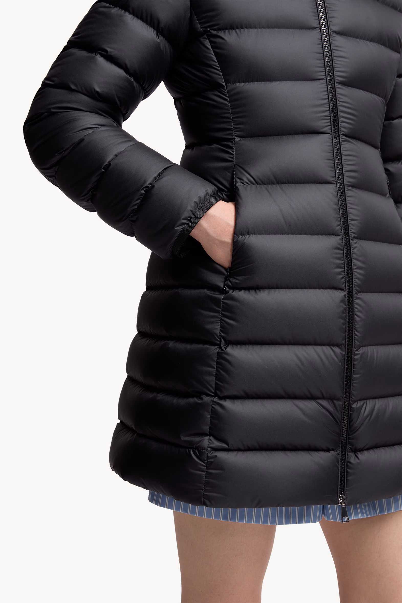 Igesse Mid-Length Down Jacket Women Black Moncler 6